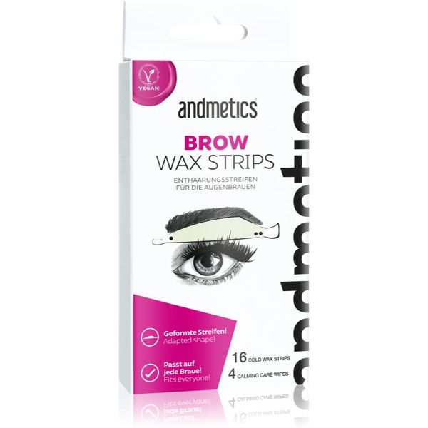 andmetics andmetics Wax Strips Brow depilacijski trakovi za obrvi 16 kos