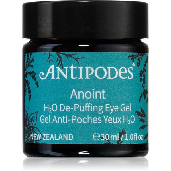 Antipodes Antipodes Anoint H2O De-Puffing Eye Gel vlažilni gel za predel okoli oči proti oteklinam 30 ml