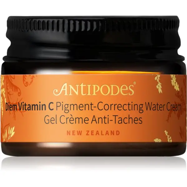 Antipodes Antipodes Diem Vitamin C Pigment-Correcting Water Cream posvetlitvena vlažilna krema proti pigmentnim madežem z bakuchiolom 15 ml