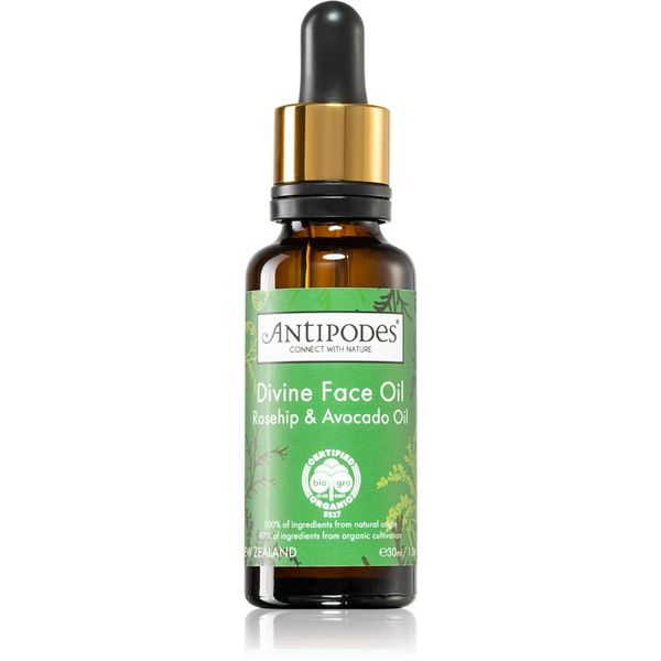 Antipodes Antipodes Divine Face Oil Rosehip & Avocado Oil zaščitni serum proti prvim znakom staranja kože 30 ml