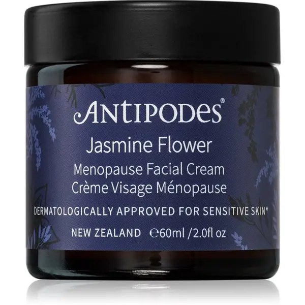 Antipodes Antipodes Jasmine Flower Menopause Facial Cream lahka pomirjajoča krema za zrelo kožo 60 ml