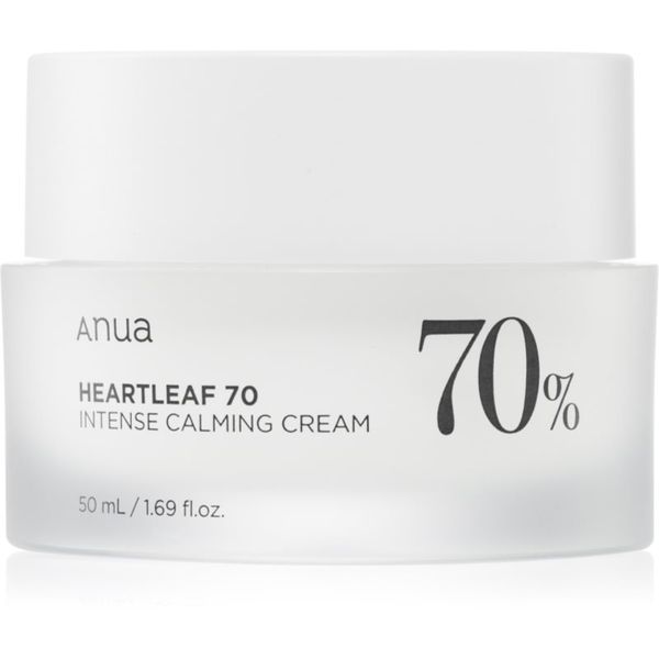 Anua Anua Heartleaf 70% Intense Calming Cream intenzivna pomirjajoča in zaščitna krema za vse tipe kože, vključno z občutljivo kožo 50 ml