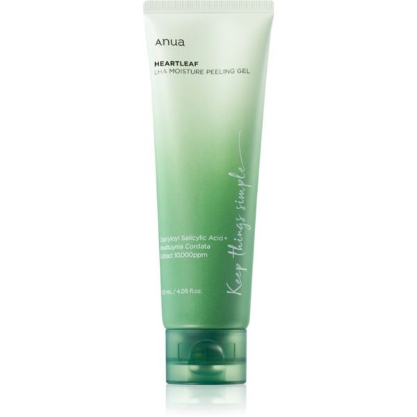 Anua Anua Heartleaf LHA Moisture Peeling Gel nežni gel piling za občutljivo k aknam nagnjeno kožo 120 ml