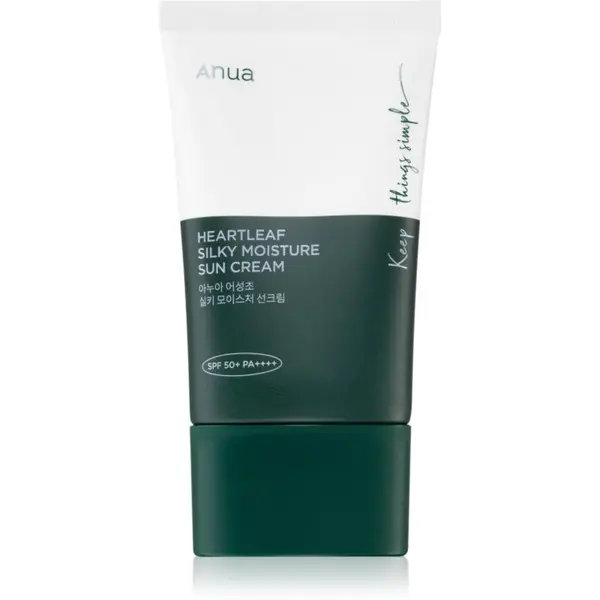 Anua Anua Heartleaf Silky Moisture Sun Cream intenzivno vlažilna dnevna krema SPF 50+ 50 ml