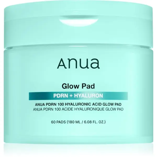 Anua Anua PDRN 100 Hyaluronic Acid Glow Pad tonizirajoče blazinice za vlaženje in učvrstitev kože 60 kos