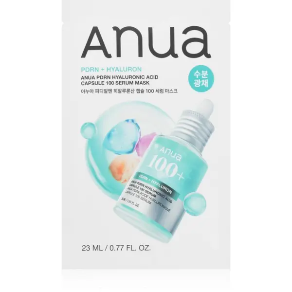 Anua Anua PDRN Hyaluronic Acid Capsule 100 Serum Mask vlažilna tekstilna maska z učvrstitvenim učinkom 23 ml