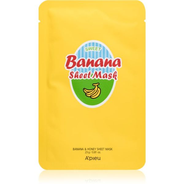 A’pieu A’pieu Banana hranilna tekstilna maska za posvetlitev in zgladitev kože 23 g