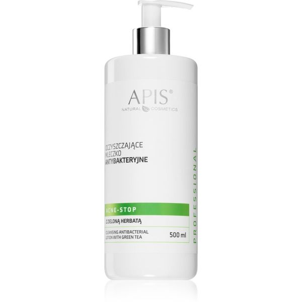 Apis Natural Cosmetics Apis Natural Cosmetics Acne-Stop Home TerApis čistilno mleko za odstranjevanje ličil z zelenim čajem 500 ml