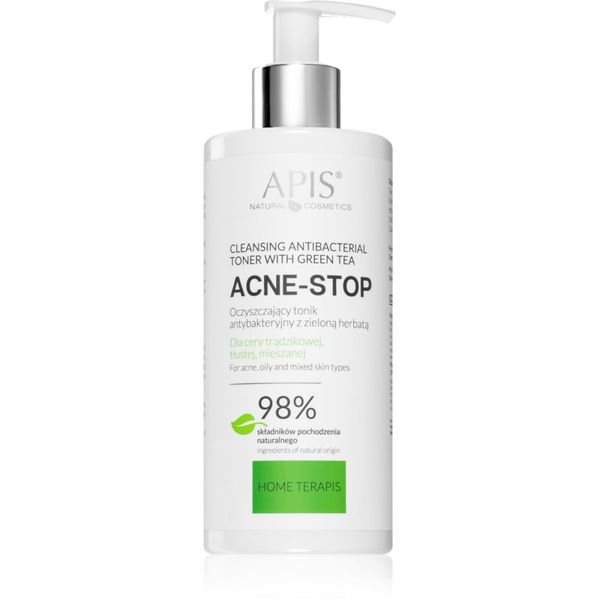Apis Natural Cosmetics Apis Natural Cosmetics Acne-Stop Home TerApis pomirjajoči čistilni tonik za mastno in problematično kožo 300 ml