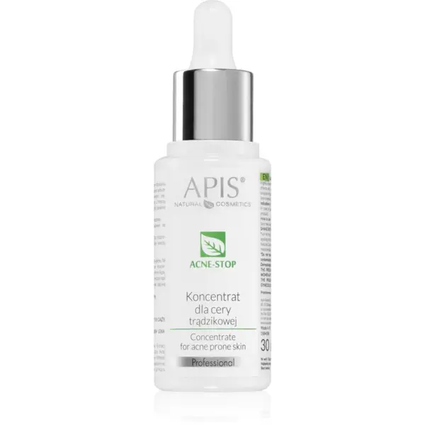 Apis Natural Cosmetics Apis Natural Cosmetics Acne-Stop Professional koncentrat za mastno k aknam nagnjeno kožo 30 ml