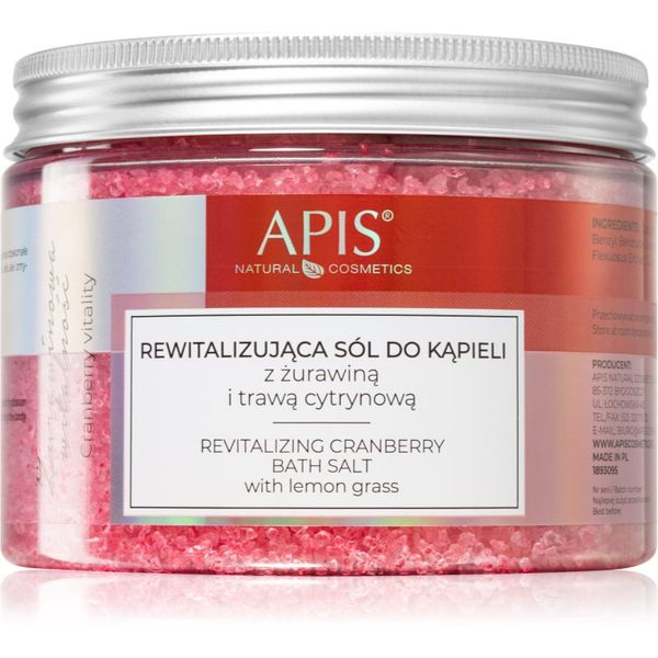 Apis Natural Cosmetics Apis Natural Cosmetics Cranberry Vitality relaksacijska sol za kopel z minerali Mrtvega morja 650 g