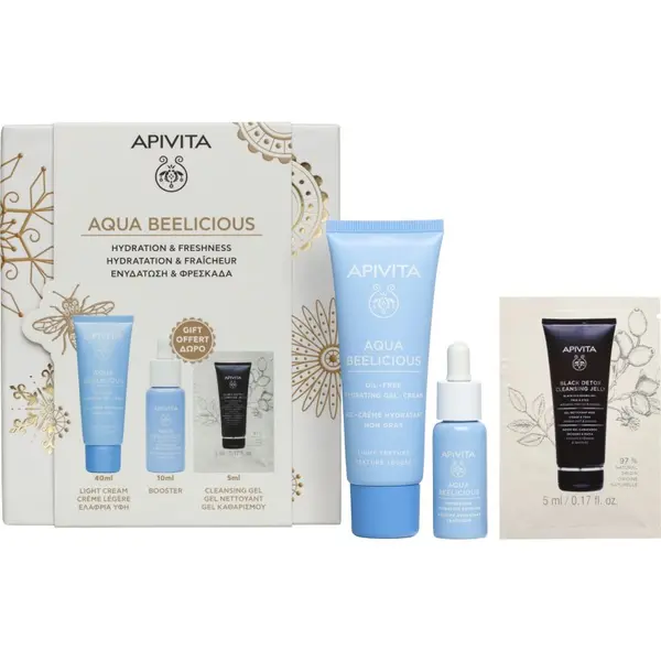 Apivita Apivita Aqua Beelicious Hydration & Freshness Set božični darilni set za osvetljevanje kože in hidratacijo