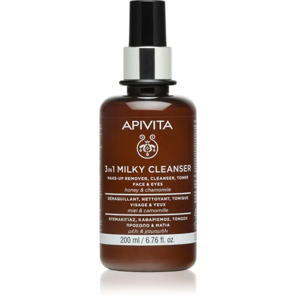 Apivita Apivita Cleansing Milk Face & Eyes čistilno mleko 3 v 1 za obraz in oči 200 ml