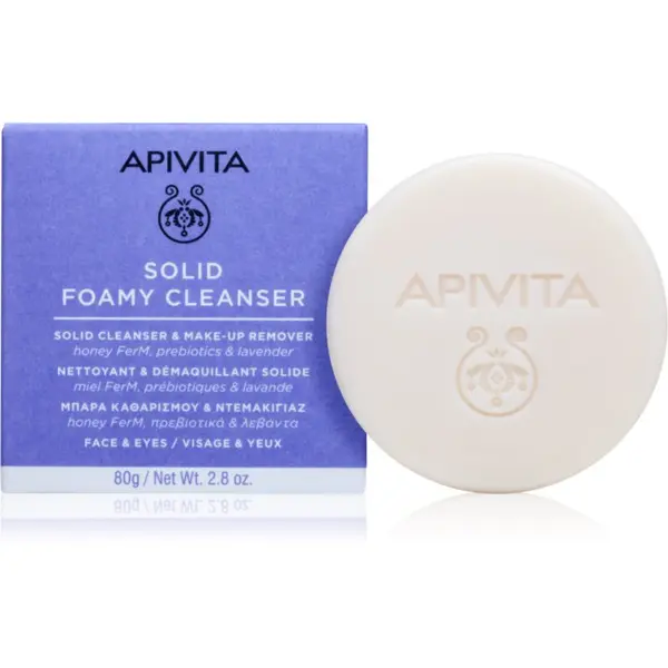 Apivita Apivita Cleansing Solid Foamy Cleanser čistilno trdo milo z vlažilnim učinkom 80 g