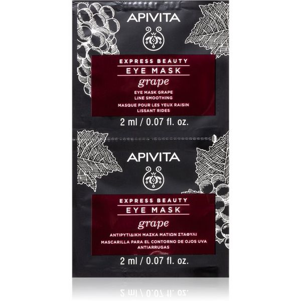 Apivita Apivita Express Beauty Grape maska za oči z gladilnim učinkom 2 x 2 ml