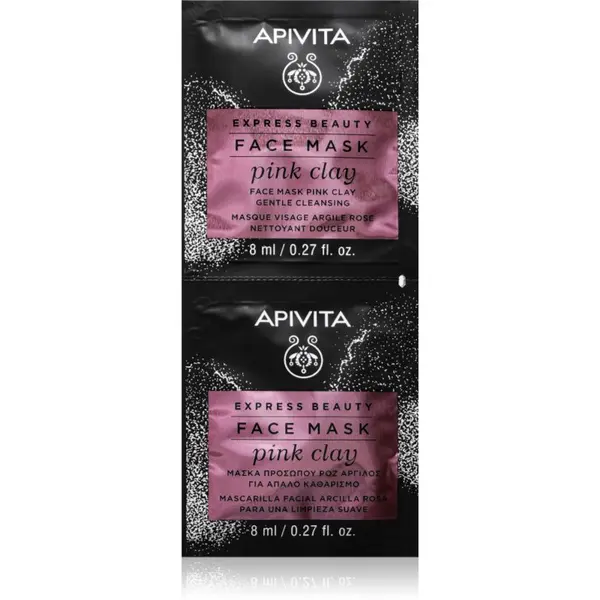 Apivita Apivita Express Beauty Pink Clay čistilna maska 8 ml