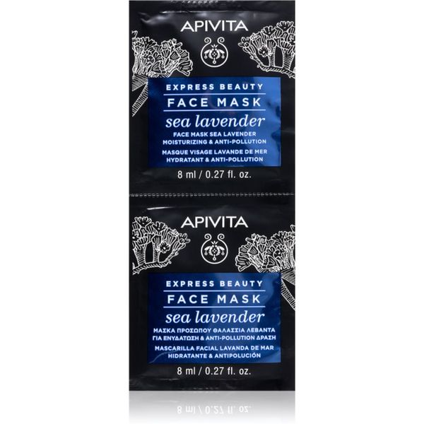 Apivita Apivita Express Beauty Sea Lavender maska za obraz z vlažilnim učinkom 2 x 8 ml