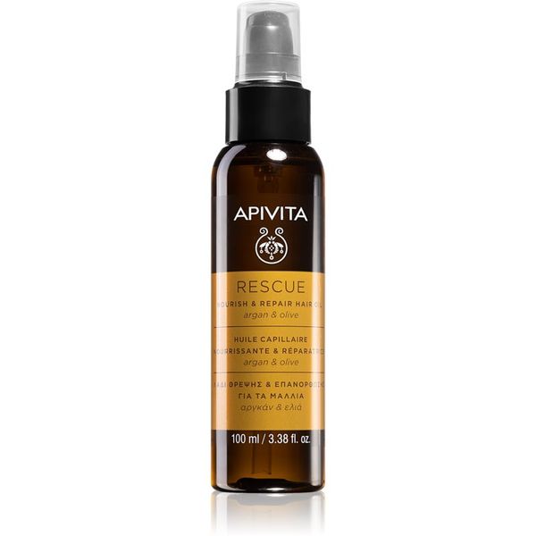 Apivita Apivita Holistic Hair Care Argan Oil & Olive vlažilno in hranilno olje za lase z arganovim oljem 100 ml