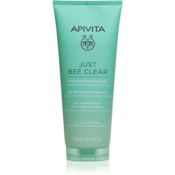 Apivita Apivita Just Bee Clear Purifying Cleanser Gel čistilni gel za obraz proti aknam 200 ml