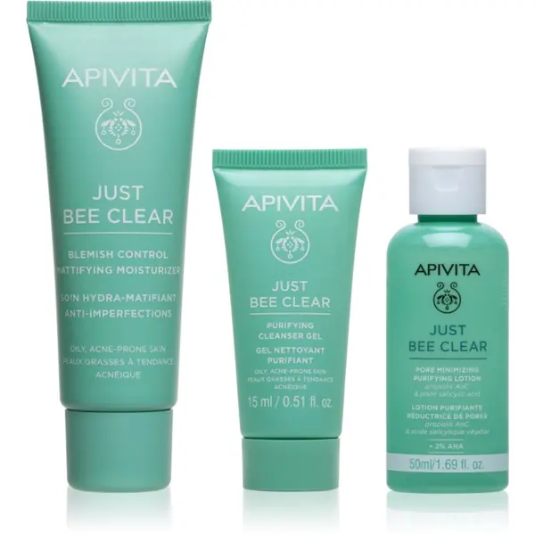 Apivita Apivita Just Bee Clear Routine Mini Set set proti aknam