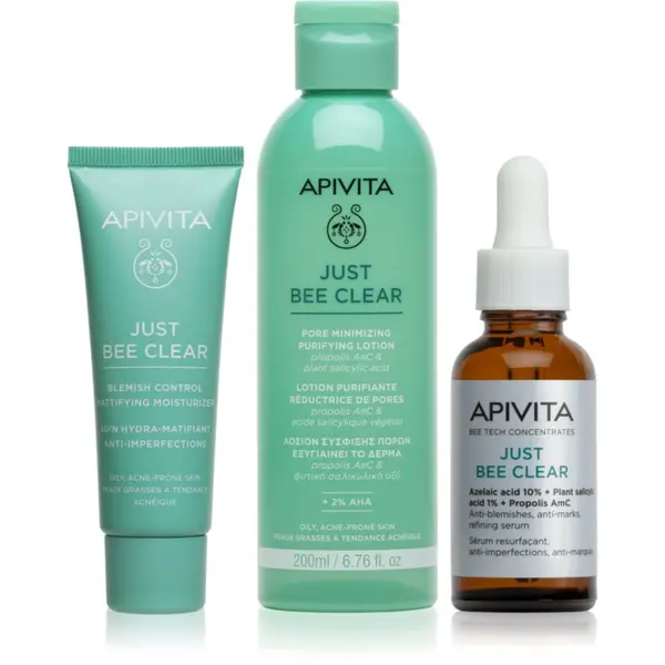 Apivita Apivita Just Bee Clear set za mastno k aknam nagnjeno kožo