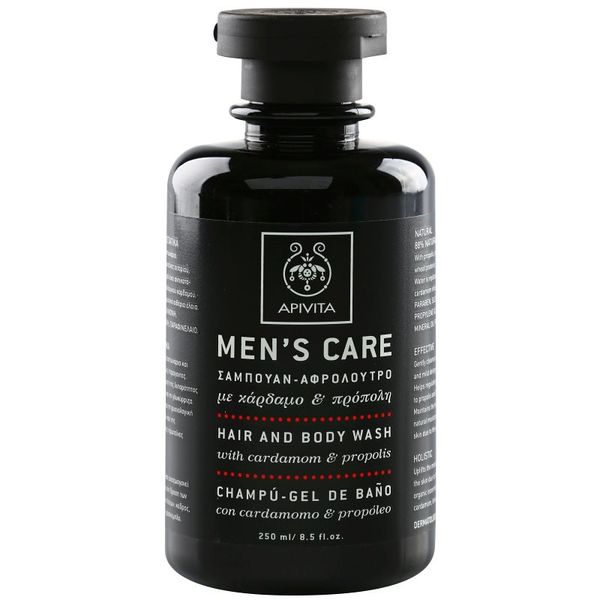 Apivita Apivita Men's Care Cardamom & Propolis šampon in gel za prhanje 2v1 250 ml