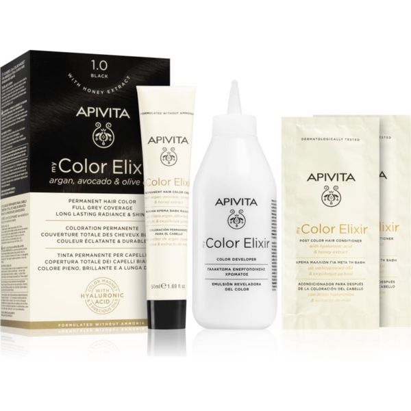 Apivita Apivita My Color Elixir barva za lase brez amoniaka odtenek 1.0 Black