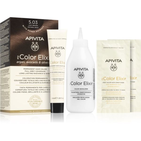 Apivita Apivita My Color Elixir barva za lase brez amoniaka odtenek 5.03 Light Brown Natural Gold