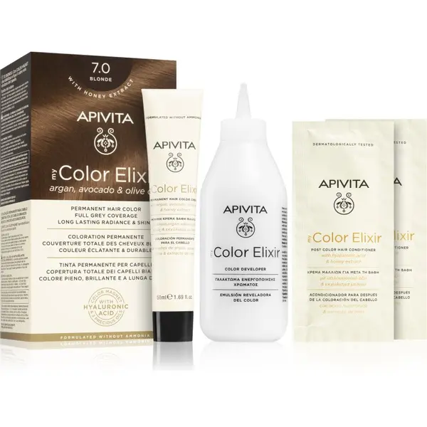 Apivita Apivita My Color Elixir barva za lase brez amoniaka odtenek 7.0 Blonde 1 kos