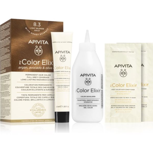 Apivita Apivita My Color Elixir barva za lase brez amoniaka odtenek 8.3 Light Blonde Gold