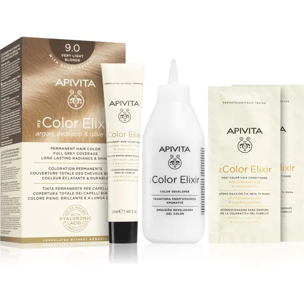 Apivita Apivita My Color Elixir barva za lase brez amoniaka odtenek 9.0 Very Light Blonde 1 kos