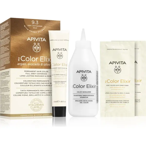 Apivita Apivita My Color Elixir barva za lase brez amoniaka odtenek 9.3 Very Light Blonde Gold 1 kos
