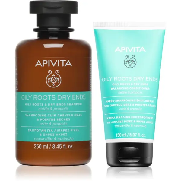 Apivita Apivita Oily Roots & Dry Ends set za mastno lasišče in suhe konice