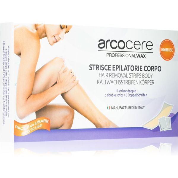 Arcocere Arcocere Professional Wax voskasti depilacijski trakovi za telo za ženske 6 kos