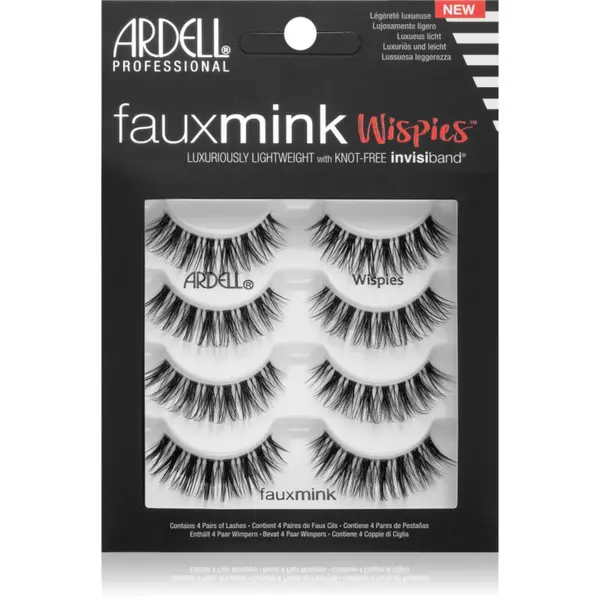 Ardell Ardell FauxMink Wispies umetne trepalnice veliko pakiranje Wispies 4 kos