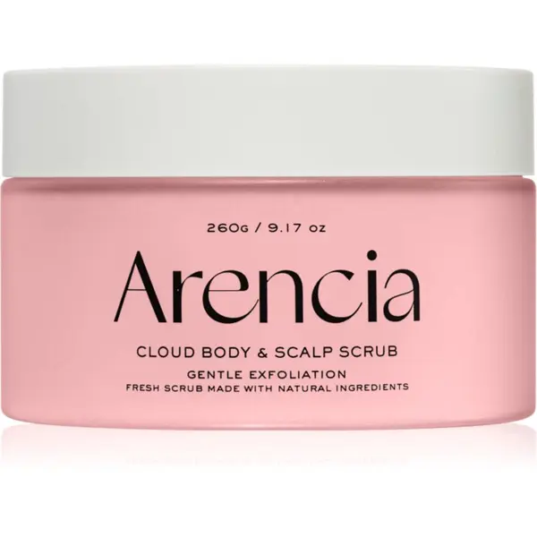 Arencia Arencia Fresh Cloud Lavender & Pear nežni piling za telo za lase in telo 260 g