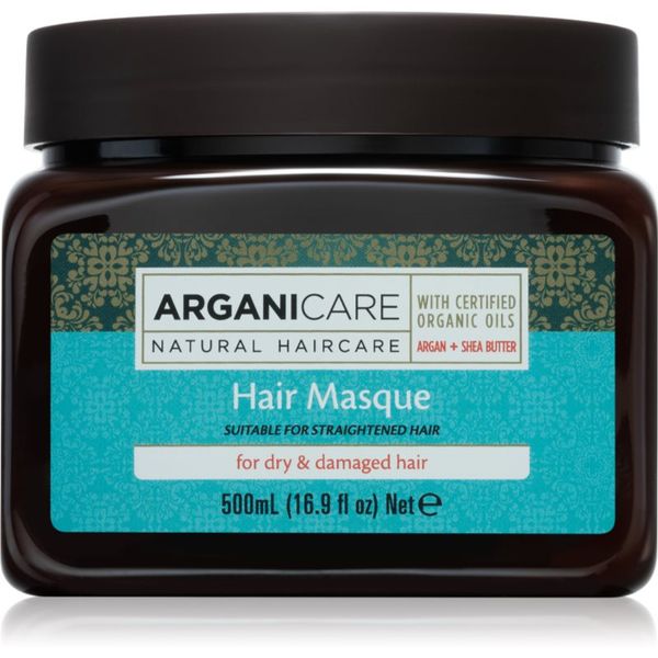 Arganicare Arganicare Argan Oil & Shea Butter Hair Masque vlažilna in hranilna maska za suhe in poškodovane lase 500 ml