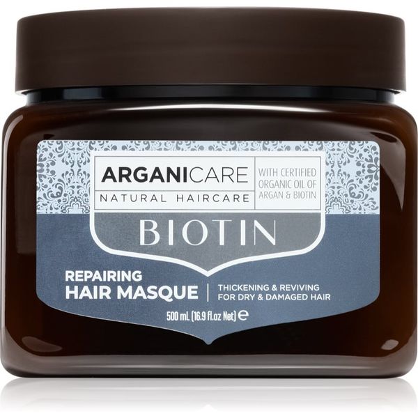 Arganicare Arganicare Biotin Repairing Hair Masque globinsko krepilna maska za lase z biotinom 500 ml