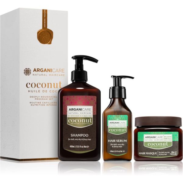 Arganicare Arganicare Coconut Deeply Nourishing Program Set darilni set(s hranilnim učinkom)