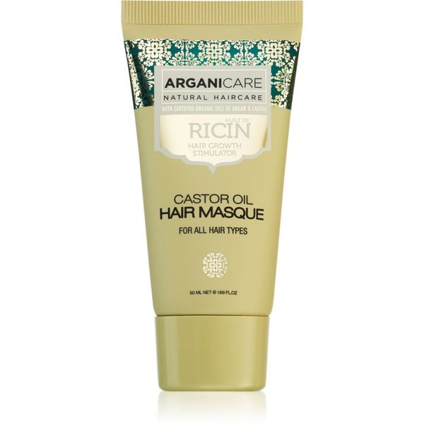 Arganicare Arganicare Ricin Hair Growth Stimulator krepilna maska za oslabljene lase, ki so nagnjeni k izpadanju za vse tipe las 50 ml