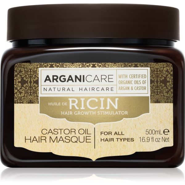 Arganicare Arganicare Ricin Hair Growth Stimulator krepilna maska za oslabljene lase, ki so nagnjeni k izpadanju za vse tipe las 500 ml