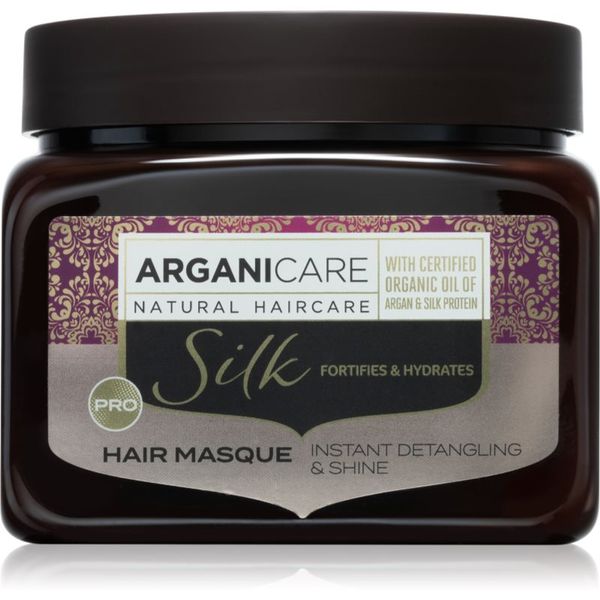 Arganicare Arganicare Silk Protein Fortifying Mask vlažilna maska za lase z beljakovino 500 ml