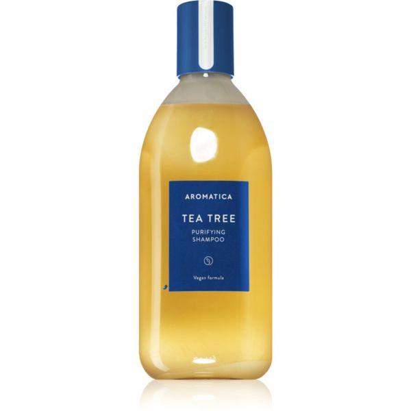 AROMATICA AROMATICA Tea Tree Balancing globinsko čistilni šampon za mastno lasišče 400 ml