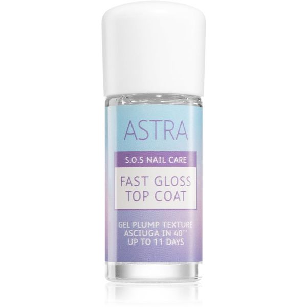Astra Make-up Astra Make-up S.O.S Nail Care Fast Gloss Top Coat nadlak za popolno zaščito in intenziven sijaj 12 ml