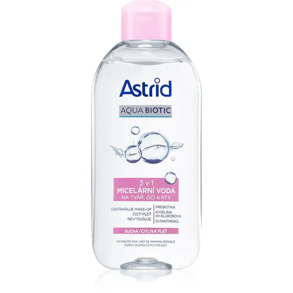 Astrid Astrid Aqua Biotic micelarna voda 3v1 za suho in občutljivo kožo 400 ml