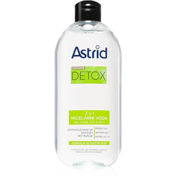 Astrid Astrid CITYLIFE Detox micelarna voda 3v1 za normalno do mastno kožo 400 ml