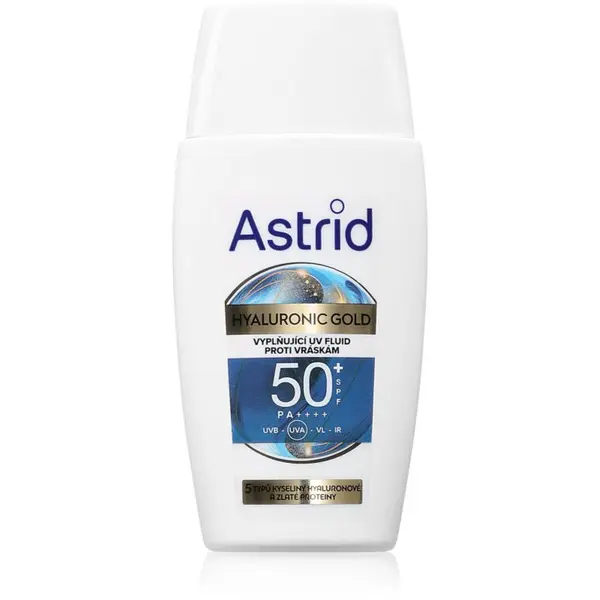 Astrid Astrid Hyaluronic Gold zaščitni fluid SPF 50 50 ml