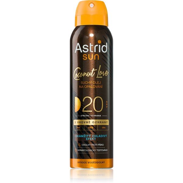 Astrid Astrid Sun Coconut Love suho olje za sončenje SPF 20 s srednjo UV zaščito 150 ml