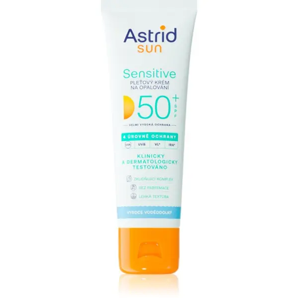 Astrid Astrid Sun Sensitive krema za obraz za sončenje SPF 50+ vodoodporen 50 ml