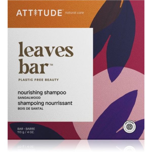 Attitude Attitude Leaves Bar Sandalwood trdi šampon s hranilnim učinkom 113 g